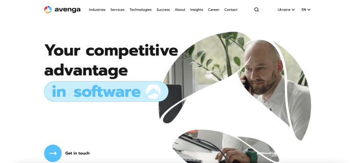 Avenga Ukraine IT Outsourcing Website Screenshot