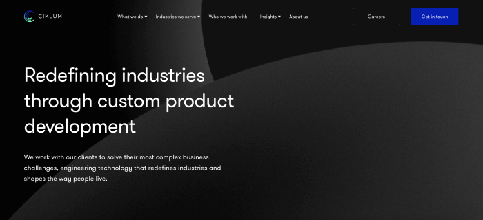Ciklum Ukraine Outsourcing Companies Website Screenshot
