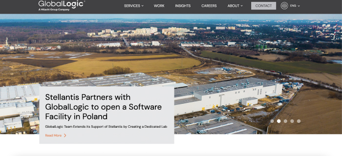 GlobalLogic Outsourcing Companies Ukraine Website Screenshot