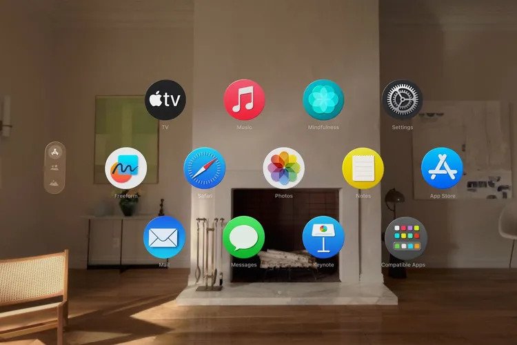 Vision Pro allows users experience apps, integrating them seamlessly into the spaces around them