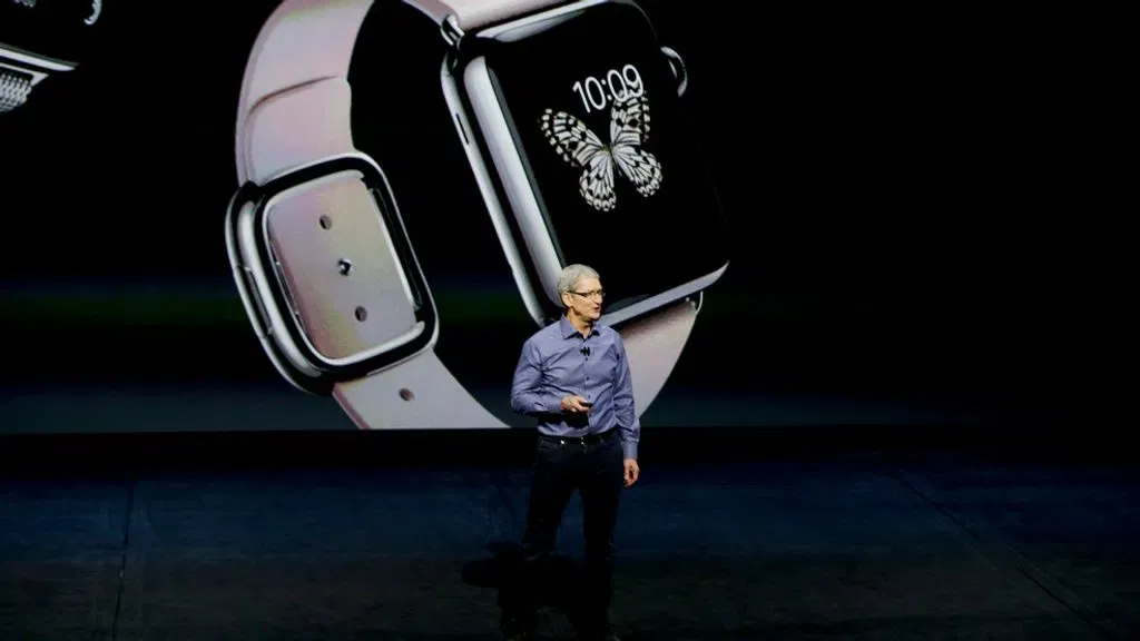 Apple CEO Tim Cook unveiled Apple Watch at the Apple event in September 2015