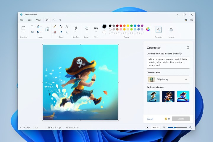 Cocreator will Create Three Different Versions of the Image You Described
